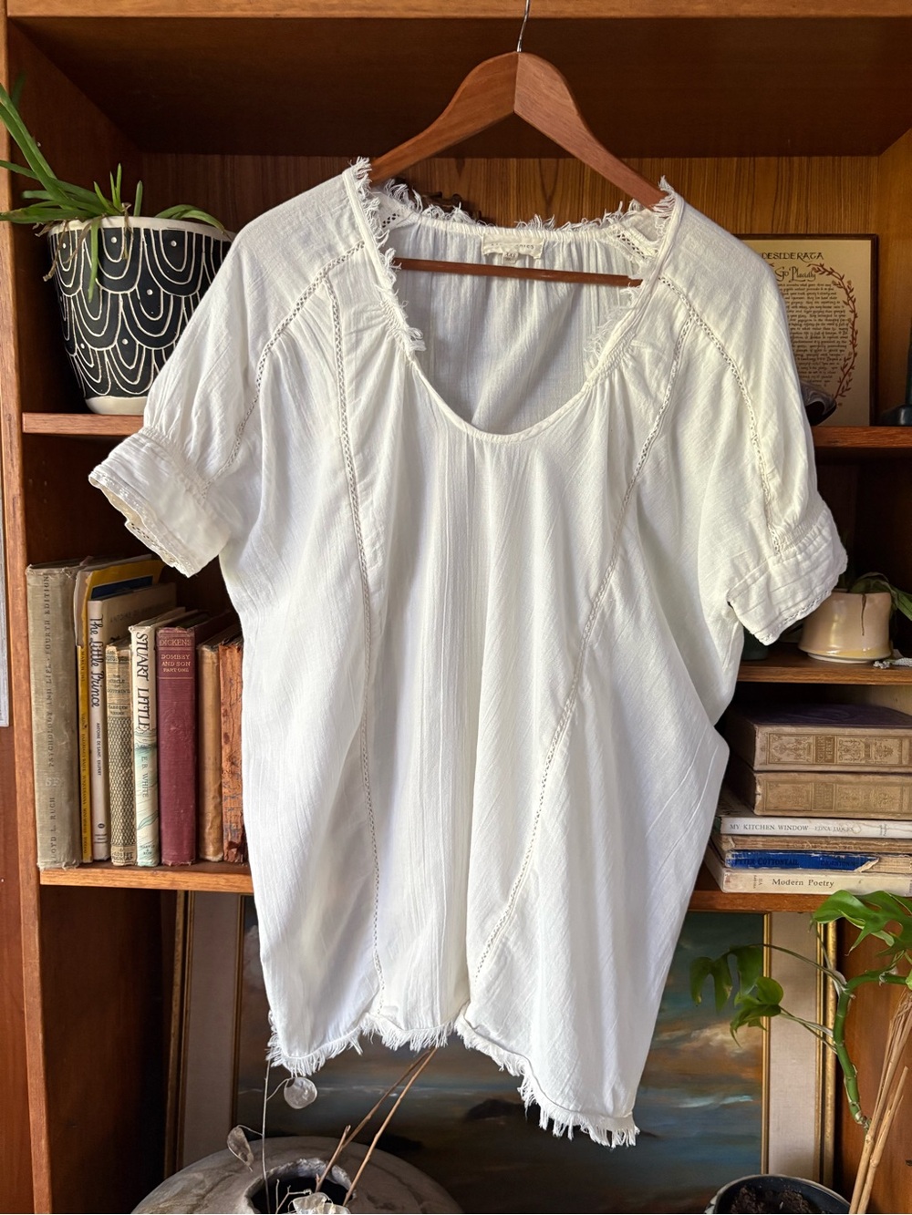 Azure Skies Aritzia Gauze Cotton Boho Top XXS
